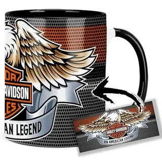 Harley Tasse Davidson A Tasse Innen & Henkel Schwarz Keramikbecher Mug