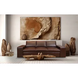 Braunes Echtleder Sofa MAX FS 250 cm Italienisches Leder Sofa Couch Rabatt 30%