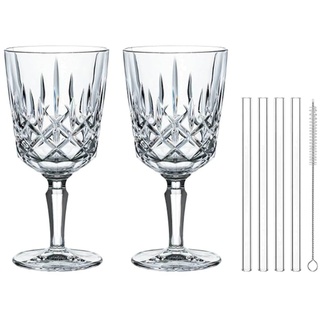 Nachtmann Noblesse Cocktailgläser mit Glastrinkhalmen 2er Set Gläser