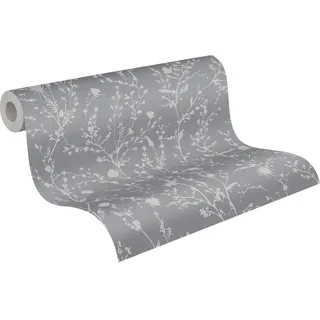 A.S. Création Floral Vliestapete 10,05 m x 0,53 m 395463 Grau/ Silber