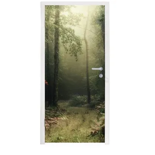 MuchoWow Türtapete Dunkelheit - Wald - Bäume, Matt, bedruckt, (1 St), Türfolie Selbstklebend, Türtapete, Türdeko Poster, 95x235 cm bunt 95 m x 235 m