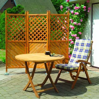 Beauty.Scouts Outdoor Dino Collection Paravent Silke, Kiefer, honigbraun, 180 x 4 x 180 cm, Gartenparavent, Sichtschutz, Garten, Holzparavent, Balkonparavent, Terrassenparavent