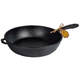 Gusseisenpfanne Ø26 cm 6 cm hoch MAYSTERNYA T203 – Gusspfanne für Induktion, Backofen & Grill