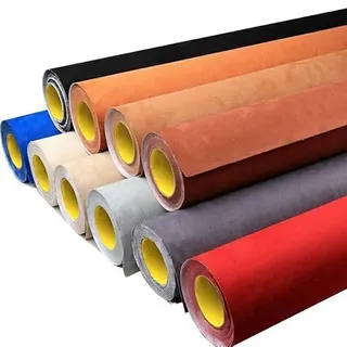 Mikrofaserstoff Folie Selbstklebend Premium - Wildleder Optik Stretch Stoff - Car Wrapping Folie (Hell Braun, 50 cm x 142 cm)