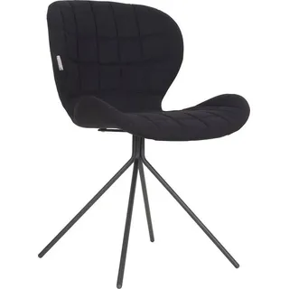 ZUIVER Esszimmerstuhl OMG Polyester schwarz