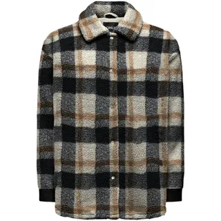 ONLY Kurzjacke bunt,Outdoor,Polyester,Kariert,Umlegekragen,Lang,Regular Fit bunt XL (42)
