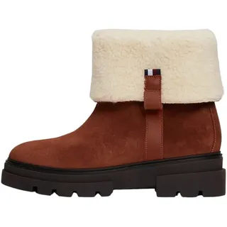Tommy Hilfiger Damen Faux Fur Suede Roll-down Boot Fw0fw08158Stiefeletten