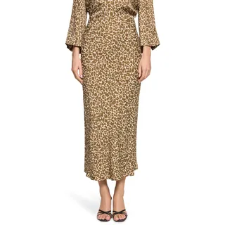 Betty Barclay Maxirock Damen Animalprint Beige/Khaki 38