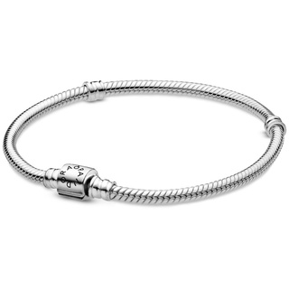 Pandora Moments Barrel Clasp Snake Chain Armband 19cm 598816C00