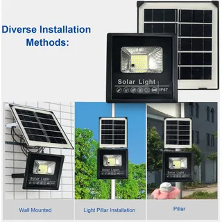 25-watt-solarstrahler Mit 44 Leds, Feinfühliger Helligkeitsregelung, 2 Beleuchtungsmodi, Einstellbarer Helligkeit, Programmierbarem Timer (3, 5 Und 8 Stunden), Eingebautem 2200-mah-hochleistungsakku.