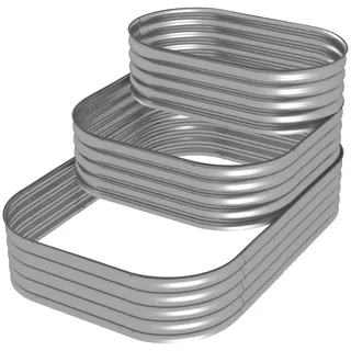 Outsunny Hochbeet 158 x 109 x 82 cm Silber