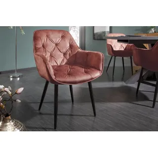 Riess-Ambiente Stuhl MILANO Samt braun