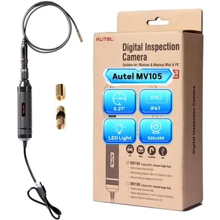 Autel MaxiVideo MV105 Digitales Video Scope mit wasserdichtem Bildkopf und Kabel USB Anschluss kompatibel mit PC MS906S MS906BT MS906TS MK906BT MK908P MS908S Pro MS909 MS919 MS Ultra MS Elite
