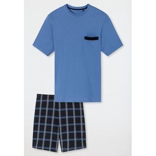 Schiesser Nachthemd Schlafanzug kurz blau 60