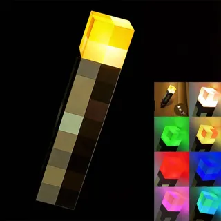 HAINLOGWANG 8 Farben LED Fackel Wandlampe, 28cm Wall Fackel Nachtlicht, USB wiederaufladbar Licht Flamme Nachahmen, USB Wiederaufladbar Nachtlampe für Cosplay Spielzeug Geschenke