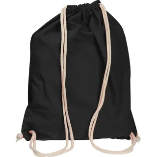 Gymbag / Sportbeutel / Turnbeutel aus Baumwolle / Farbe: schwarz - Einheitsgröße