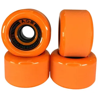 F26 Longboard Rollen, 4er Set, 70x42 mm 78A, Orange | 2K Wheels, kalibriert, aufgeraut und geschliffen