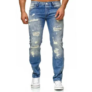 RedBridge Destroyed-Jeans mit Used Waschung und geradem Bein Fällt klein aus, bitte eine Größe größer bestellen.