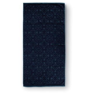PiP Studio Handtuch »Pip TILE LE PIP Waschhandschuh Gästetuch Handtuch Duschtuch, dunkelblau«, Baumwolle (1-St), rechteckig blau 30 cm x 50 cm