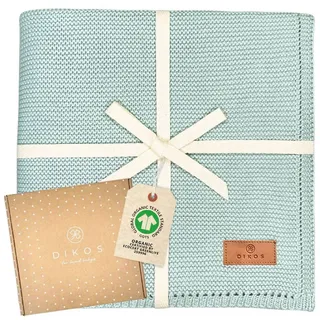 Babydecke DIKOS® Baby Decke für Neugeborene aus *100%* Bio Baumwolle, DIKOS, Kuscheldecke PREMIUM Qualität Geschenk zur Geburt, atmungsaktiv, clean