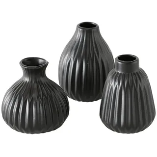 Bloominghome Vase Esko in schwarz 12 cm