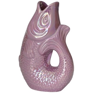 Monsieur Carafon, Fisch -Vase/Krug/Kanne/Skulptur Fisch, Größe S, Fassungsvermögen 1,2 Liter, Größe 9,7 x 16,5 x 25cm (rainbow violett)
