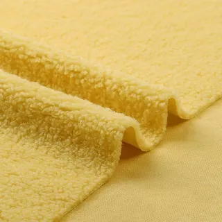 21 Farben Sherpa-Plüsch-Stoff 160x50cm Fleece-Stoff Lammfell Thermal Gefüttert Material Für DIY Kunsthandwerk Jacke Quilted Kunsthandwerk Weihnachten Dekorationen(Color:15 light yellow)