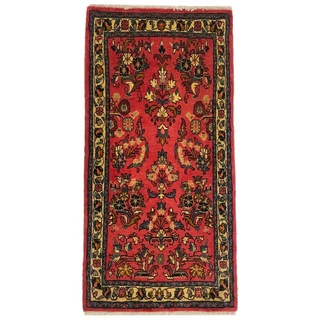 Orientteppich Perserteppich Sarough 130 x 65 cm, Borento, rechteckig, Handgeknüpft rot