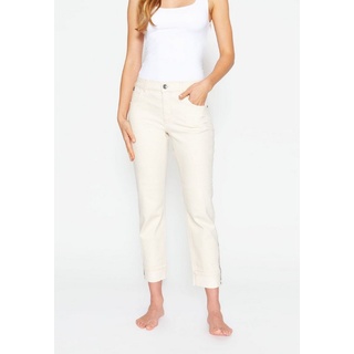 AENGELS Straight-Jeans 4-Pocket-Jeans Zip Straight beige 44