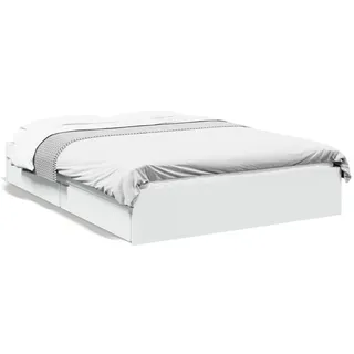Festnight Bett 120x200 cm mit Schubladen Bettgestell Holz mit Stauraum Doppelbett Einzelbetten Bettkasten Jugendbett Holzbett Ohne Kopfteil Bettrahmen Schlafzimmer Bett