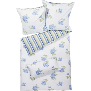 Dyckhoff Weichfrottier Bettwäsche Rosali blau