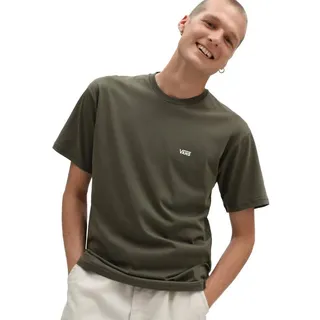 Vans T-Shirt LEFT CHEST LOGO TEE mit kleinem Logodruck auf der Brust, hüftlang grün S (44/46)