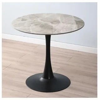 Bistrotisch, Marmor-Esstisch, 60/70/80 cm, runder Küchentisch mit Metallsockel, 4-Sitzer-Esstisch, Möbel, moderner Couchtisch für Küche, Esszimmer, Wohnzimmer (Größe: 70 cm, Farbe: 7)