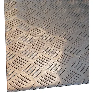 Aluminium Riffelblech QUINTETT 1000x500mm 3,5/5mm Stark - Große Auswahl Alu Tränenblech, Warzenblech, Strukturblech 100x50cm
