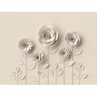 A.S. Creations Fototapete The Wall 382931 Ein Motiv Pro Rolle 3.71 X 2.80 M Blumenoptik Beige