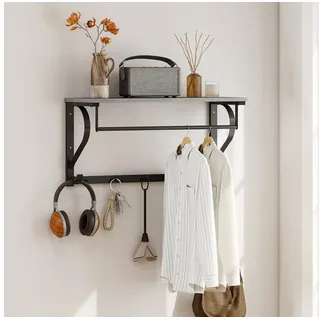 Homcom Garderobenleiste 70 cm Grau
