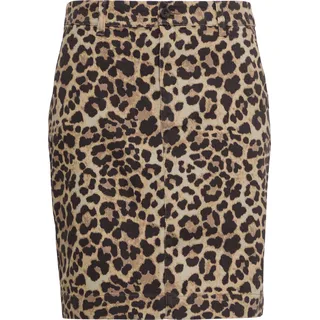 QS Pencilskirt Rock Bedruckt Braun 32