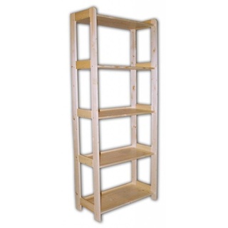 HOLZREGAL MASSIVHOLZ 33 X 45 X 166 CM, 5 FACHBÖDEN - EICHE HELL