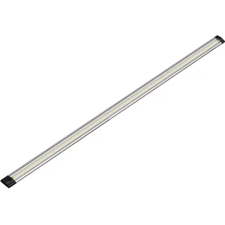 PARLAT LED Unterbauleuchte SIRIS silber matt, weiß, 4100 K, flach, 90 cm, 1044 lm, 10,2 W, 24V DC, Schalter, Stecksystem ATOM, IP20, Netzteil erforderlich (nicht enthalten)