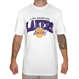 Mitchell & Ness NBA Hardwood Classics Team Arch T-Shirt - Los Angeles Lakers, Weiß, M - M