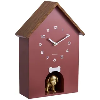 Karlsson Uhr Kuckucksuhr Dog House mit Hund Rot