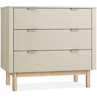 Konsimo® Wickelkommode, Beige, Holz, 101x91x53 cm, Babymöbel, Wickelkommoden & Zubehör, Wickelkommoden