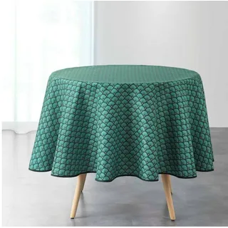Douceur d'intérieur Tischdecke Runde Tischdecke ALIANOR Ø 180 cm Grün