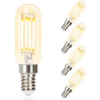 GBLY 4 Stück LED Glühbirne E14 Vintage Lampe - T25 Warmweiss Filament Leuchtmittel Edison Glühlampe 2700K 4W Warmweiß Retro Birne Glas Antike Energiesparlampe für Haus Hotel Bar Café