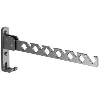 Jortmrd Wandkleiderhaken Klappbar Kleiderlüfter Außen Kleiderhaken 180° Drehbar Kleiderstange Wand Kleiderständer für Waschküche Badezimmer Balkon (Schwarz)