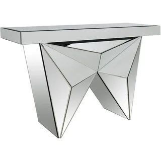 SalesFever Design-Konsole Konsolentisch 120 x 35,5 x 81 cm silber