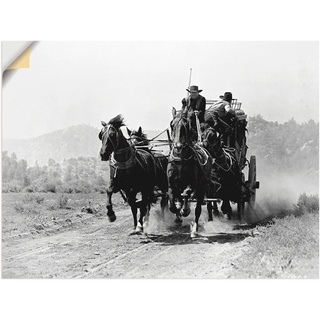 Wandbild »Stummfilm Western«, Film, (1 St.), als Alubild, Leinwandbild, Wandaufkleber oder Poster in versch. Größen, 58745457-0 schwarz B/H: 80 cm x 60 cm