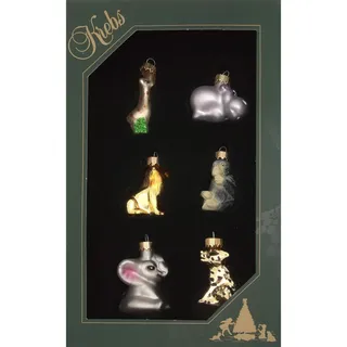 Krebs Glas Lauscha Christbaumschmuck, Mehrfarbig, Glas, 3x6x3 cm, Dekoration, Weihnachtsdekoration, Weihnachtsbaumschmuck
