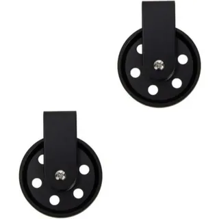 Set Aus 2 Beleuchtungsaccessoires: Pendelleuchte Mit Seilzug, Schwarze Wandleuchte, Eisenrad, Retro-stil Mit Krähe/pferd, 5 Cm.