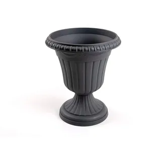 Formplastic Pflanzpokal dekorative Amphore Pflanzgefäß Schale Vase anthracit